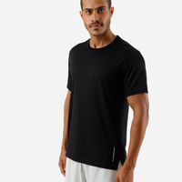 Camiseta quadriculada esportiva preta