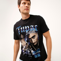 Camiseta relaxed de algodão tupac preta