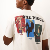 Camiseta relaxed de algodão one piece - areia