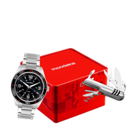 Kit relógio masculino mondaine analógico 32852g0mvne1kb prateado