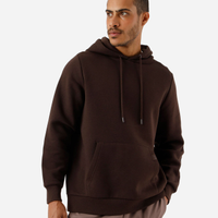 Blusão oversized masculina de moletom esportivo marrom