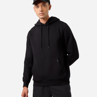 Blusão oversized masculina de moletom esportivo preto