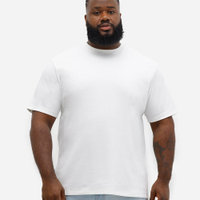 Camiseta de algodão peruano bold plus size branca