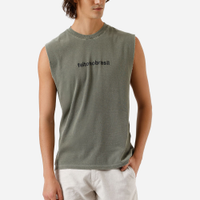 Regata machão masculina de algodão estampada verde