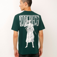 Camiseta relaxed de algodão one piece verde