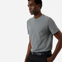 Camiseta masculina de algodão texturizada verde