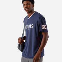 Camiseta oversized masculina nfl patriots azul