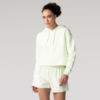 BLUSAO ASICS CROPPED COM CAPUZ E FLEECE