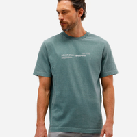 Camiseta masculina de algodão never stop exploring verde