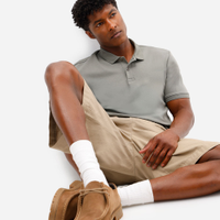 Polo masculina de algodão peruano manga curta verde