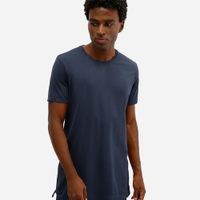 Camiseta masculina de poliamida esportiva sem costura azul