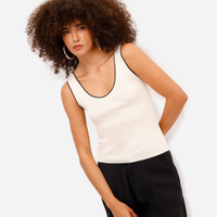 Regata feminina de tricot off white