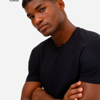Camiseta masculina manga curta coolmax preta