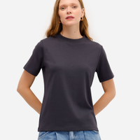 Camiseta classic feminina de algodão peruano interlock cinza