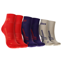 Kit 3 Pares Meias Para Corrida ASICS Cano Baixo Quarter Tamanho 34-38 Adulto
