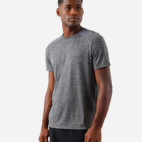 Camiseta masculina esportiva com recorte cinza