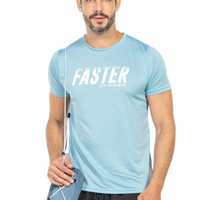 Camiseta masculina manga curta azul
