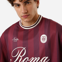 Camiseta box fit masculina roma listrada vinho