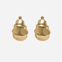 Brinco feminino argola concha dourado