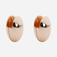 Brinco oval click dourado