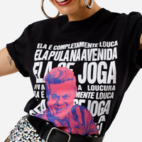 Camiseta unissex de algodão digital milton cunha preta