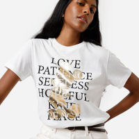 Camiseta feminina mickey off white