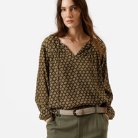 Bata feminina com viscose e lurex étnica verde