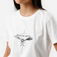 Camiseta feminina de algodão harry potter off white