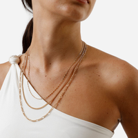 Colar correntes camadas dourado