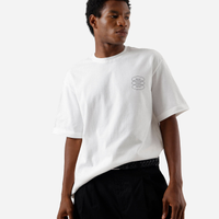 Camiseta masculina de algodão estampada off white