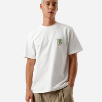 Camiseta masculina de algodão estampada off white