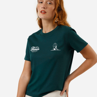 Camiseta feminina peanuts verde