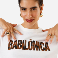 Camiseta unissex de algodão digital milton cunha babilônica off white