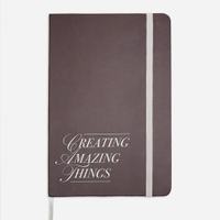 Caderno capa dura mindset marrom