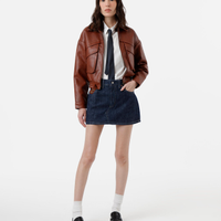 Saia curta feminina jeans azul