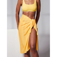 Saída Pareô Listrada Sorbet Estampa Listras Amarelo Maracuja M