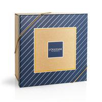 Caixa Listras Azul e Dourado (9x20x20cm)