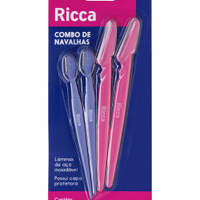 Navalha para sobrancelha ricca 4 unidades