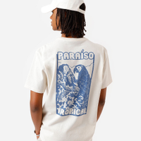Camiseta masculina de algodão estampada off white