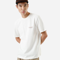 Camiseta masculina de algodão estampada off white