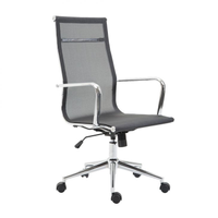 Cadeira De Escritório Presidente Giratória Com Relax Eames Star Preta