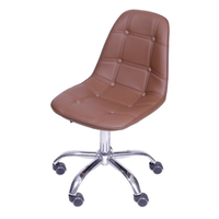 Cadeira De Escritório Secretária Dkr Eames Botonê Café