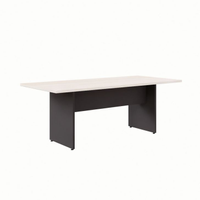 Mesa De Reunião Retangular Carvalho Berlin E Preta