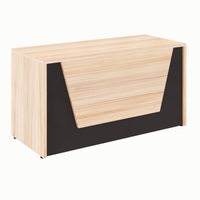 Balcão De Atendimento Recepção Calvi E Preto 74x140 Cm