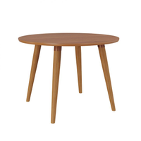 Mesa De Jantar Redonda Com Tampo Mdf Dani Cinamomo 109 Cm