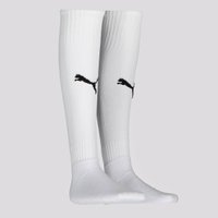 Meião Puma Team Liga Core Juvenil Branco e Preto