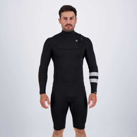 Short John Hurley M Advant 2/2 LS Springsuit Manga Longa Preto