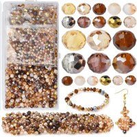 AB Color Faceted Glass Rondelle Beads 1000pcs 4-8mm for Jewelry Making