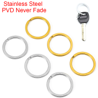 10pcs PVD Never Fade Stainless Steel Keyrings Key Chains 30mm Buckle Key Ring Keychains Accessories Diy Jewelry Making Findings