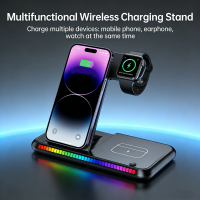 30W 3 in 1 Wireless Charger Holder For iPhone 16 15 14 13 12 Apple Watch S10/9/8 Airpods 4 Pro 2 Foldable Fast Charging Station